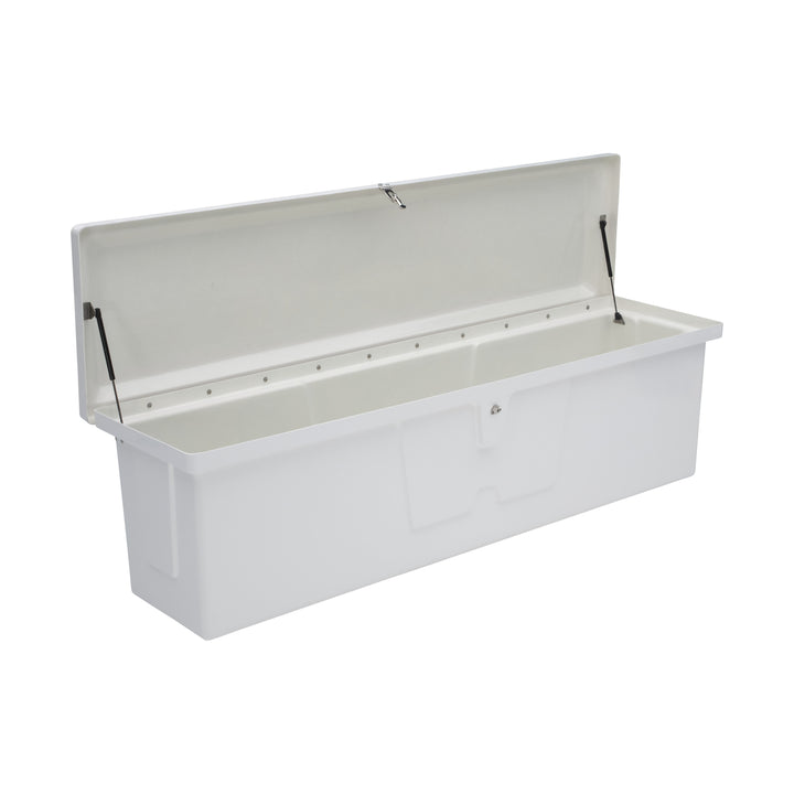 Stow N’ Go Standard Fiberglass Dock Box, Medium (24"H X 72"W X 23"D), White #83552