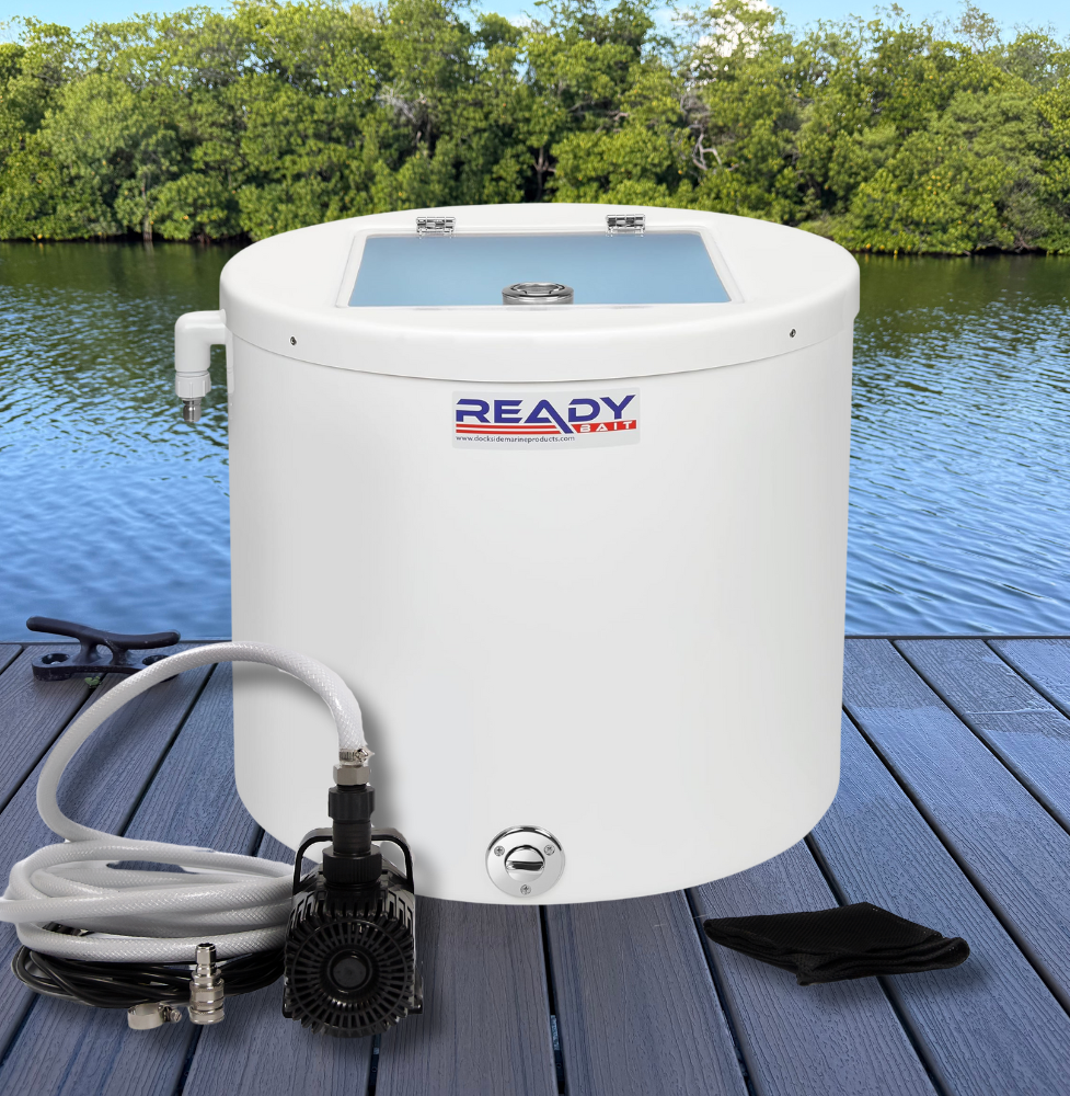 Ready Bait Dock Livewell (Equipped With Best-In-Class Pump and Drain S – Dockside Marine Products
