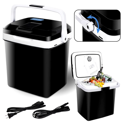 28 Qt. Portable Thermoelectric (12V DC) Cooler and Warmer, Mini, Plug In Car for Camping, Fishing