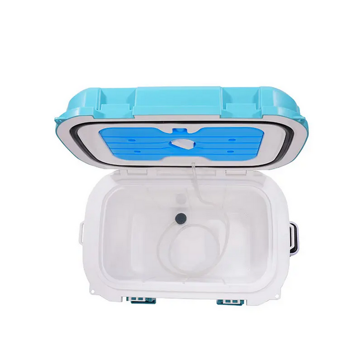 Ready Box 13QT Live Bait Cooler with Rechargeable Aerator and Ice Pack Lid