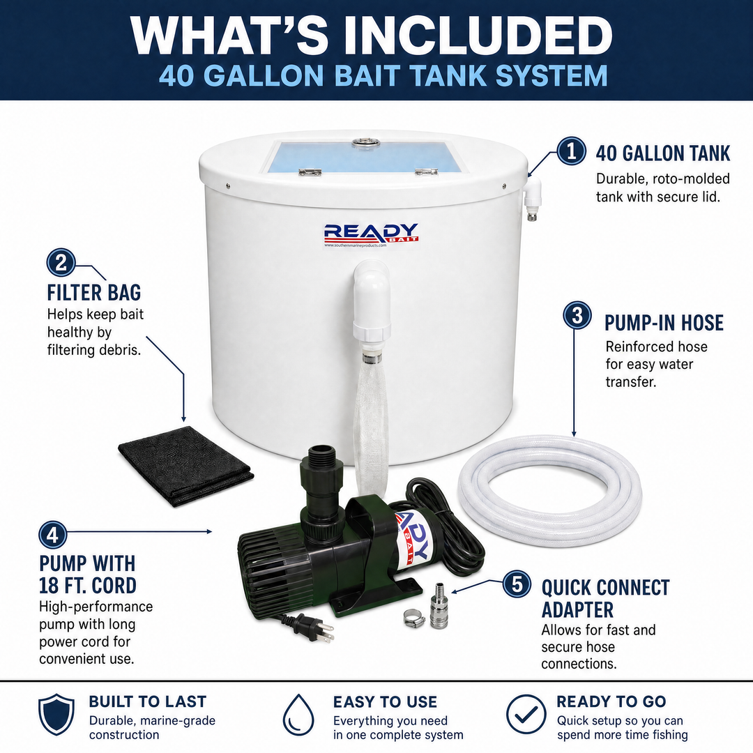 Ready Bait Dock Livewell (Equipped With Best-In-Class Pump and Drain System)